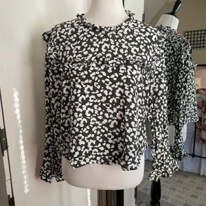 🔴 Lost Stock Large Green Leopard Blouse
